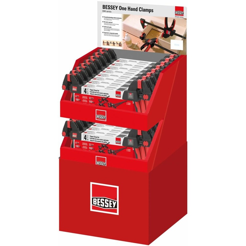 Bessey RES4PK-QP Quarter pallet, 16 x Set, trigger & spring clamps (2 x 6 IN 100lb, 2 x 12 IN 100lb)