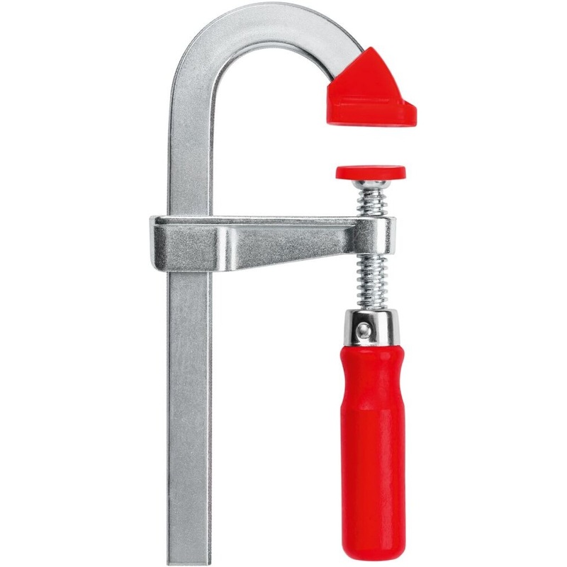 Bessey LMU2.008 Clamp, woodworking, F-style, zinc jaws, swivel pads, 2 In. x 8 In., 330 lb