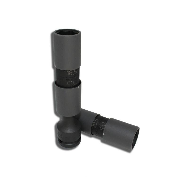 Ko-ken 14219M 1/2 Sq. Dr. Double Ended Socket for Damaged Wheel Nut/Bolt – 3 piece Set