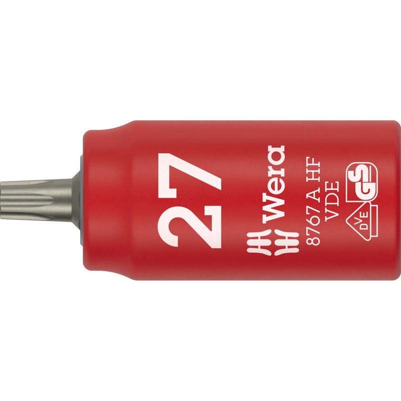 Wera 8767 A VDE HF TORX Zyklop Bit socket, insulated, with 1/4″ drive, with holding function, T27