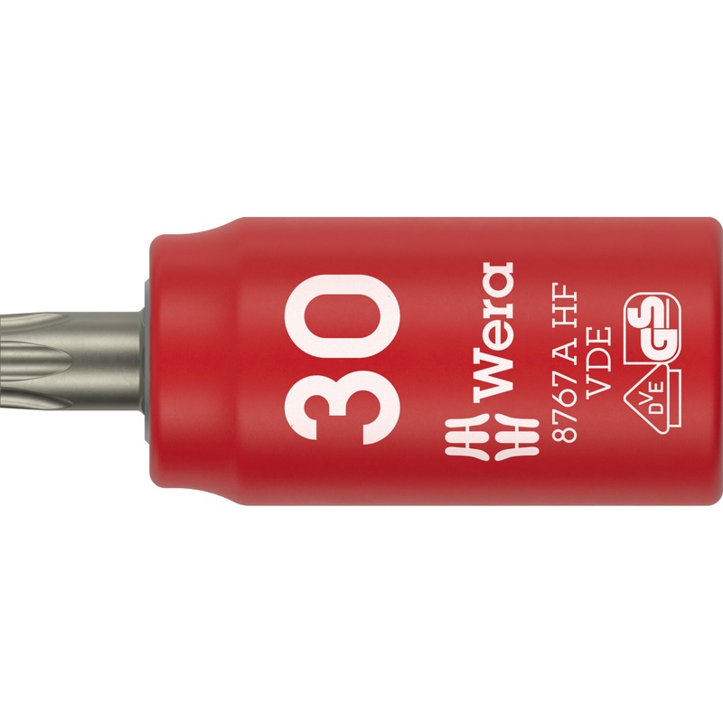 Wera 8767 A VDE HF TORX Zyklop Bit socket, insulated, with 1/4″ drive, with holding function, T30