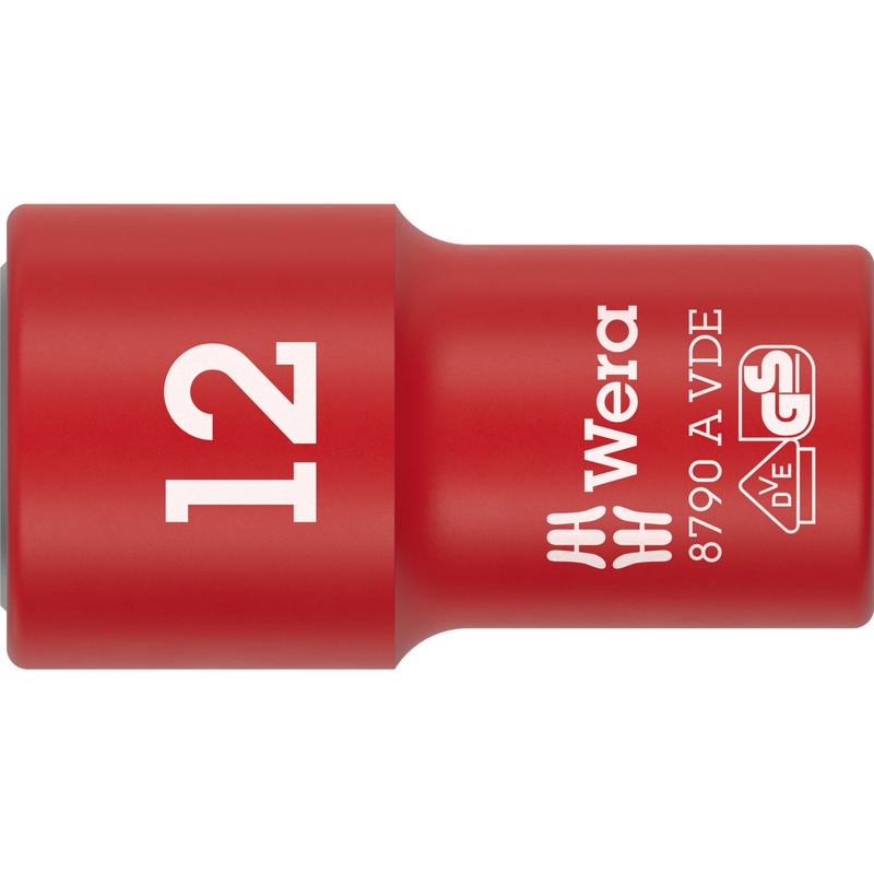 Wera 8790 A VDE Zyklop Socket, Insulated, with 1/4″ Drive, 12 x 41 mm