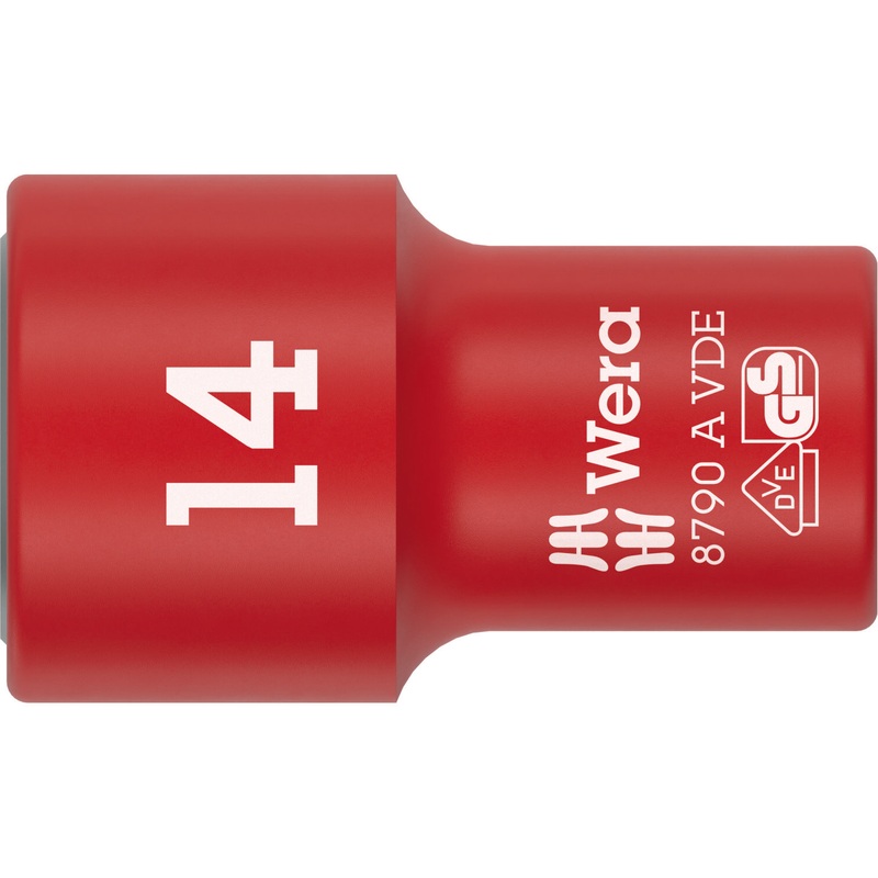 Wera 8790 A VDE Zyklop Socket, Insulated, with 1/4″ Drive, 14 x 41 mm