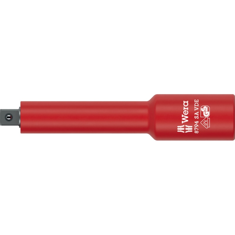 Wera 8794 SA VDE Zyklop Extension, Insulated, Short, 1/4″, 1/4″ x 91 mm