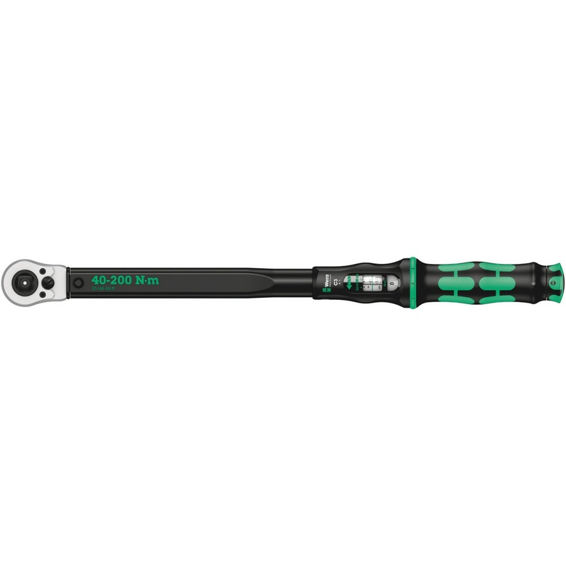Wera Click-Torque C 3 Push R/L adjustable torque wrench for clockwise and anti-clockwise torque-control, 40-200 Nm, 1/2″ x 40-200 Nm
